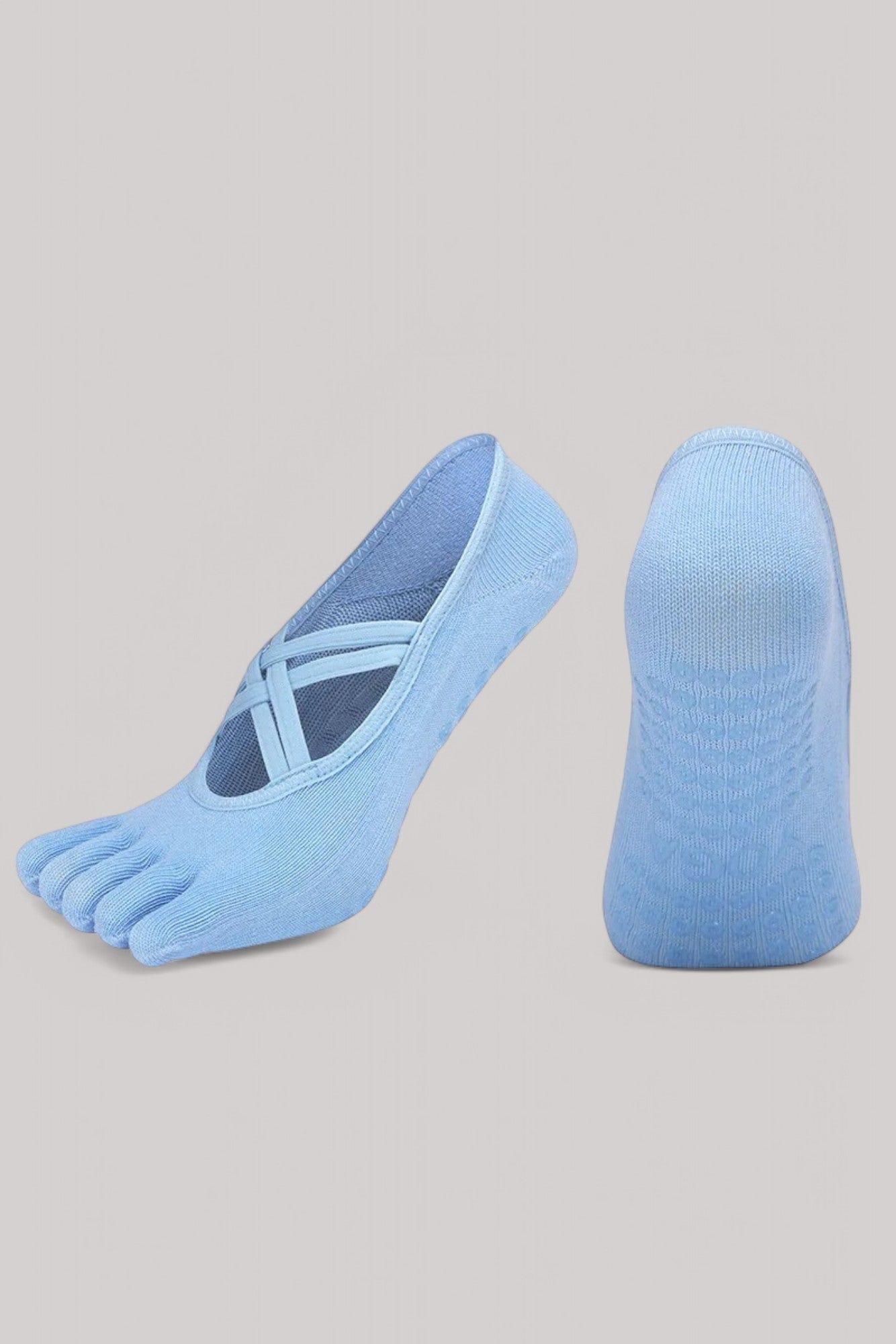 Chaussettes Pilates | 5 doigts Bleu / 35-40