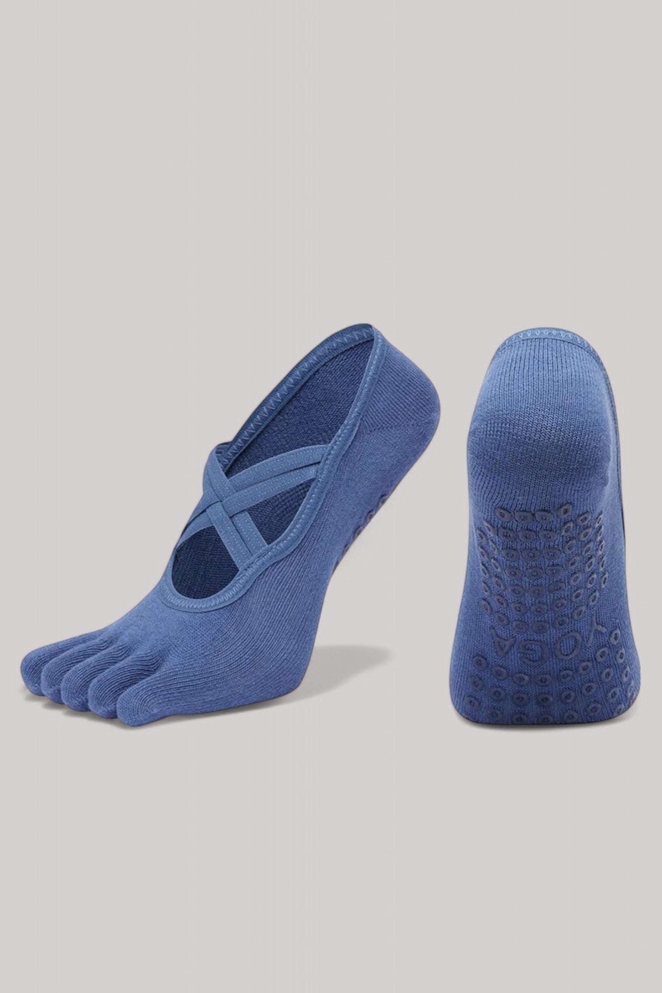 Chaussettes Pilates | 5 doigts Bleu Foncé / 35-40