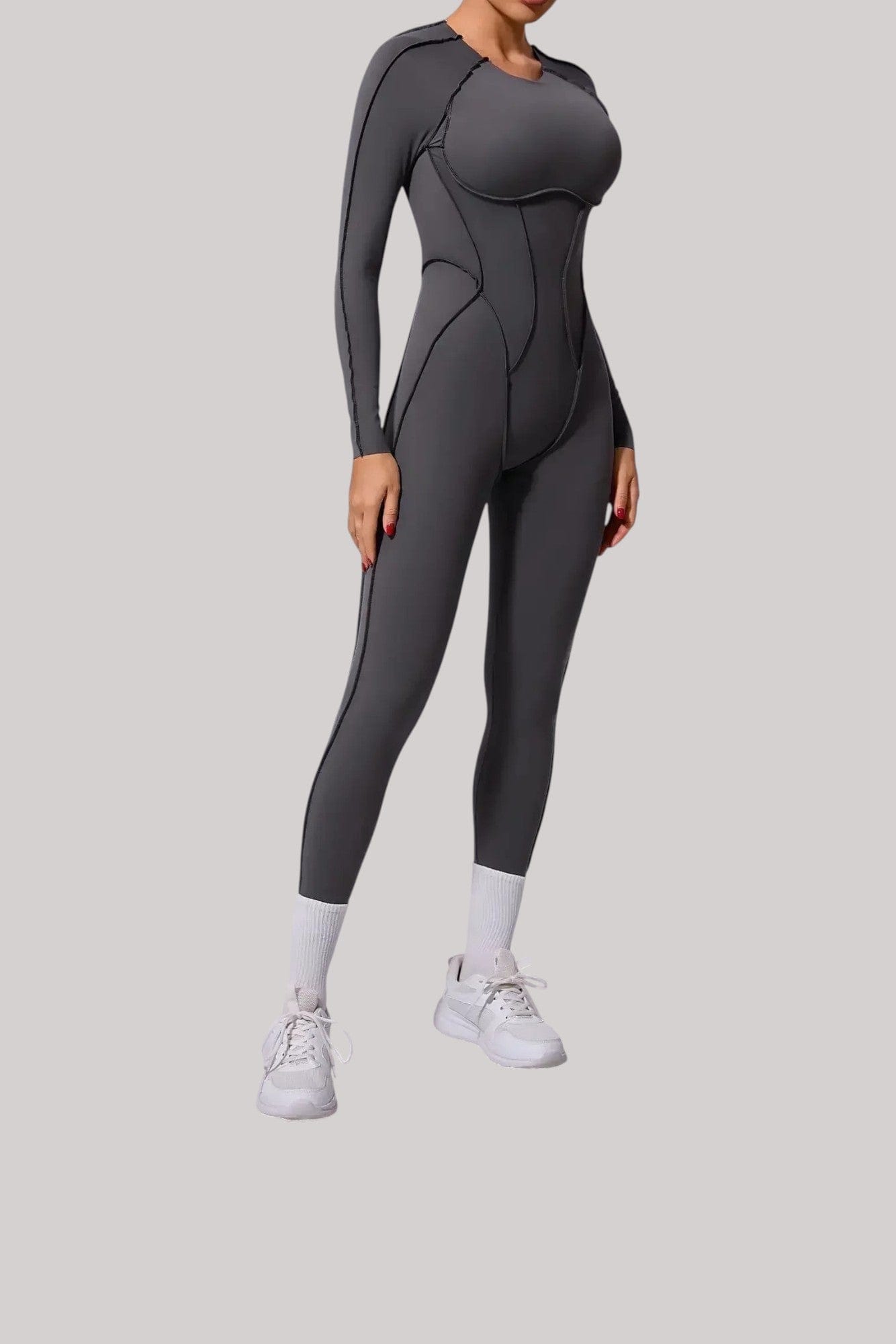 Combinaison Femme Manches Longues | Couture Gris / S