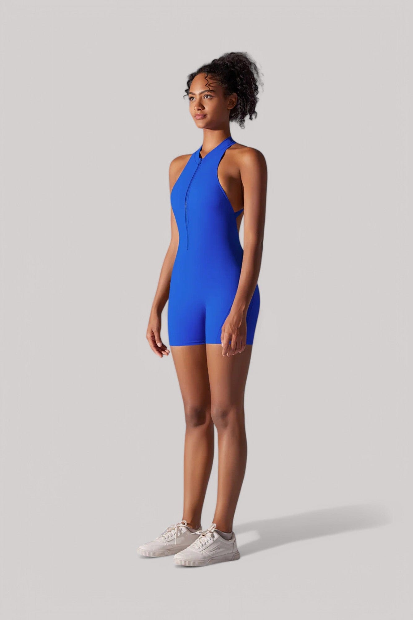 Combinaison Short Femme | Zip Bleu Klein / S
