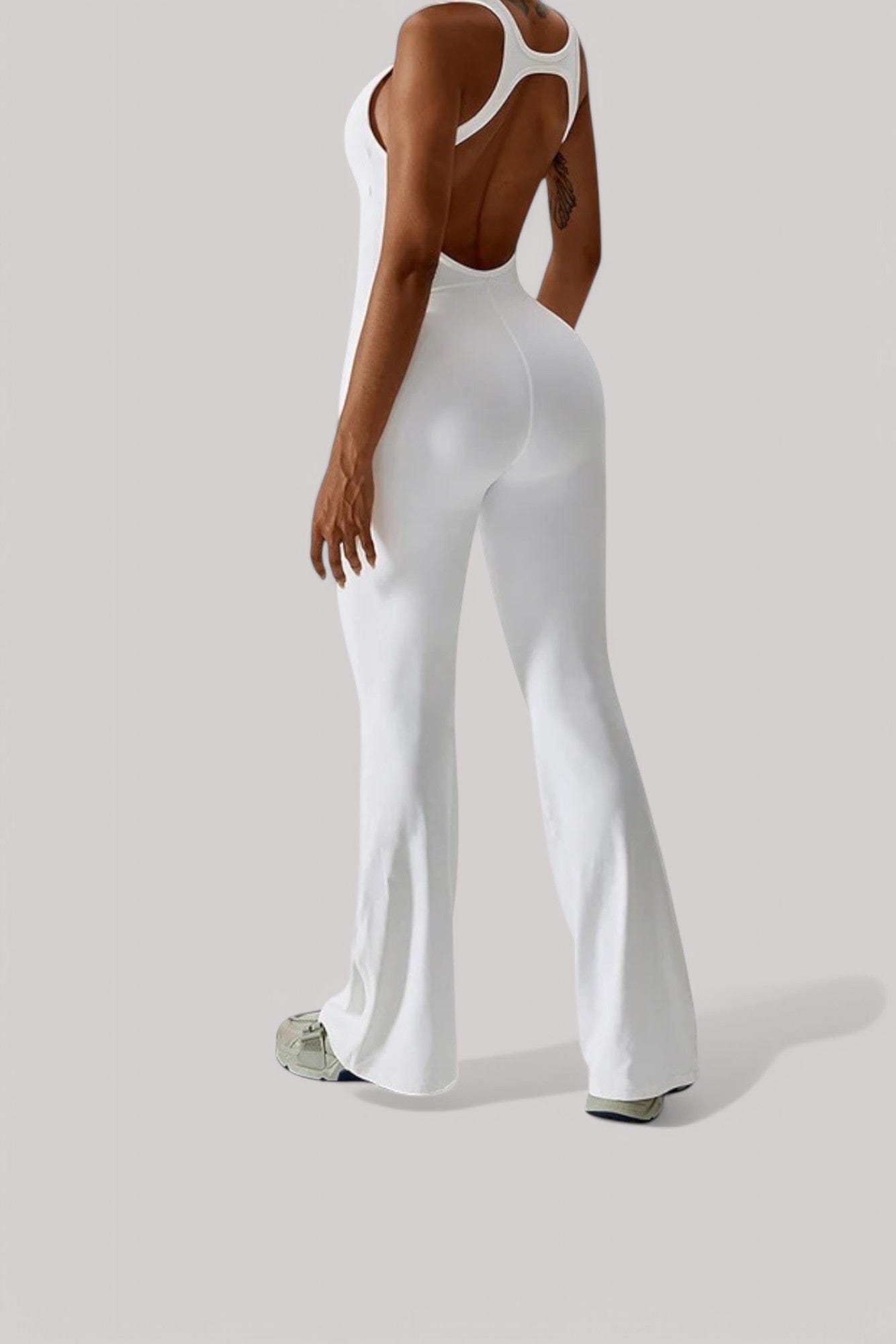 Combinaison Sport Femme | Dos Nu Blanc / XS