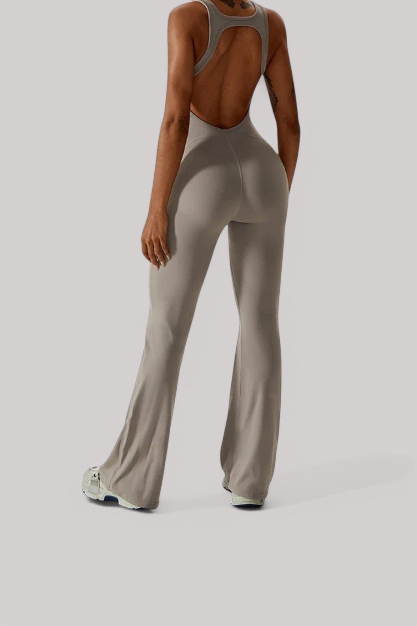 Combinaison Sport Femme | Dos Nu Greige / XS