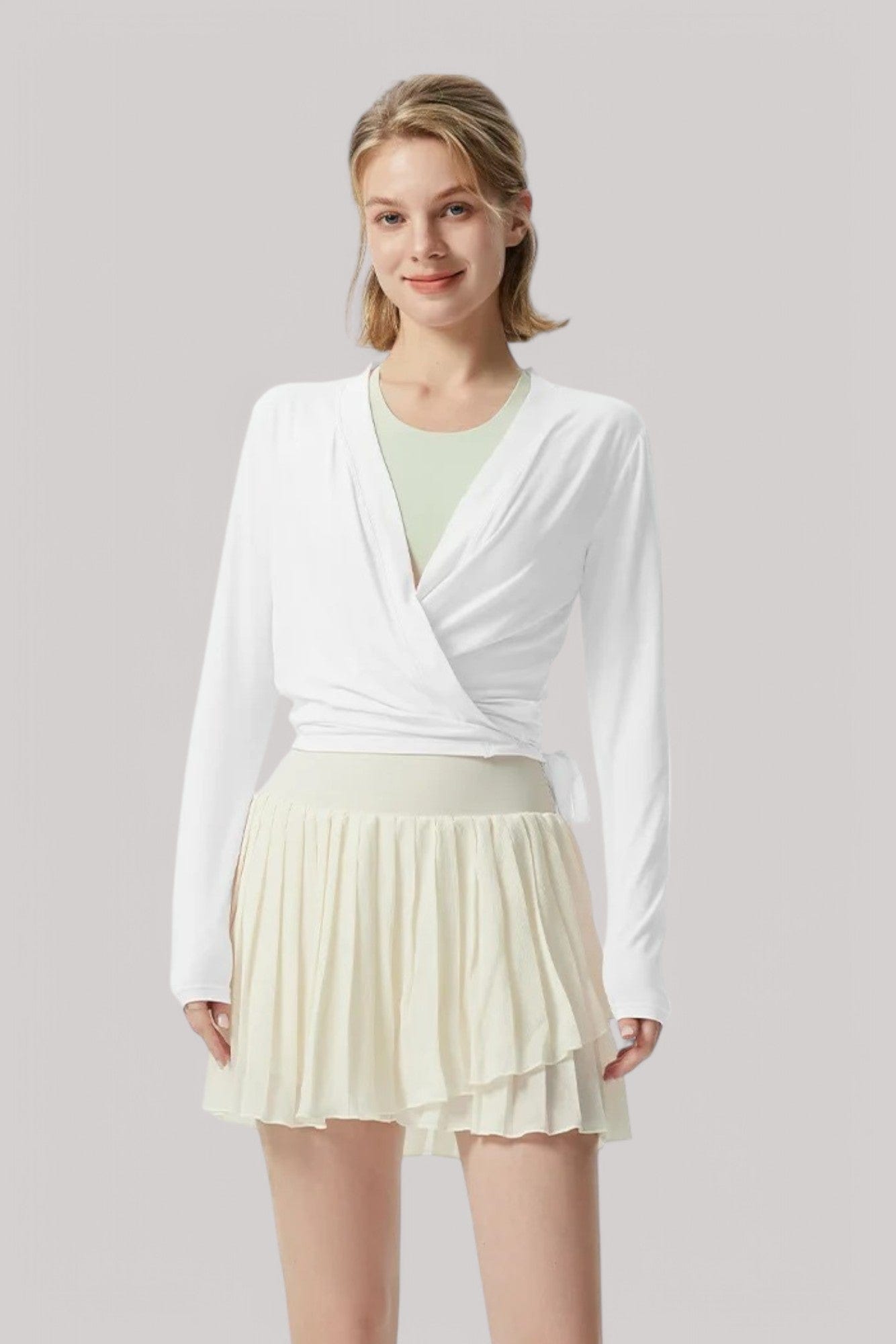 Gilet Cache Coeur | Noeud Blanc / S/M