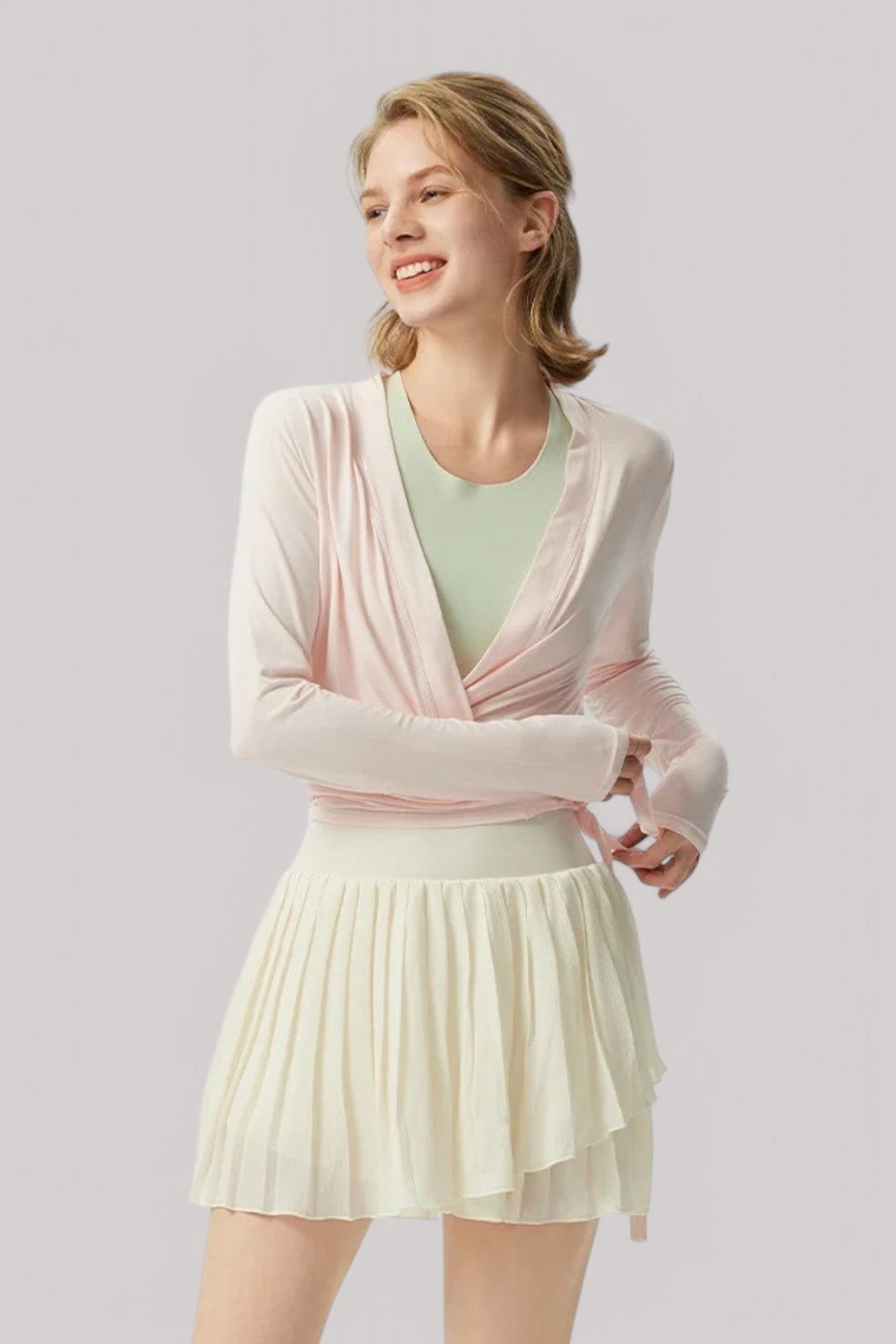 Gilet Cache Coeur | Noeud Rose / S/M