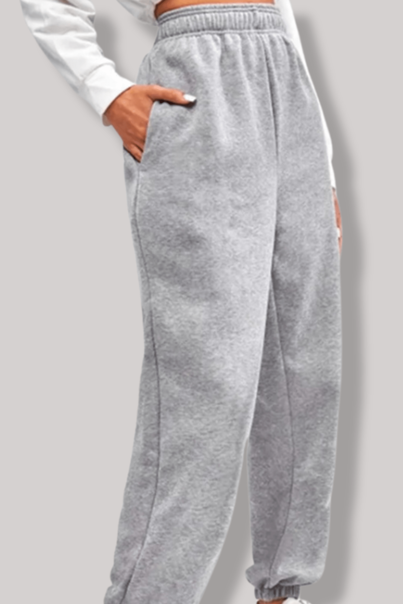 Jogging Femme Taille Haute | Pilates Loundgewear Gris / S