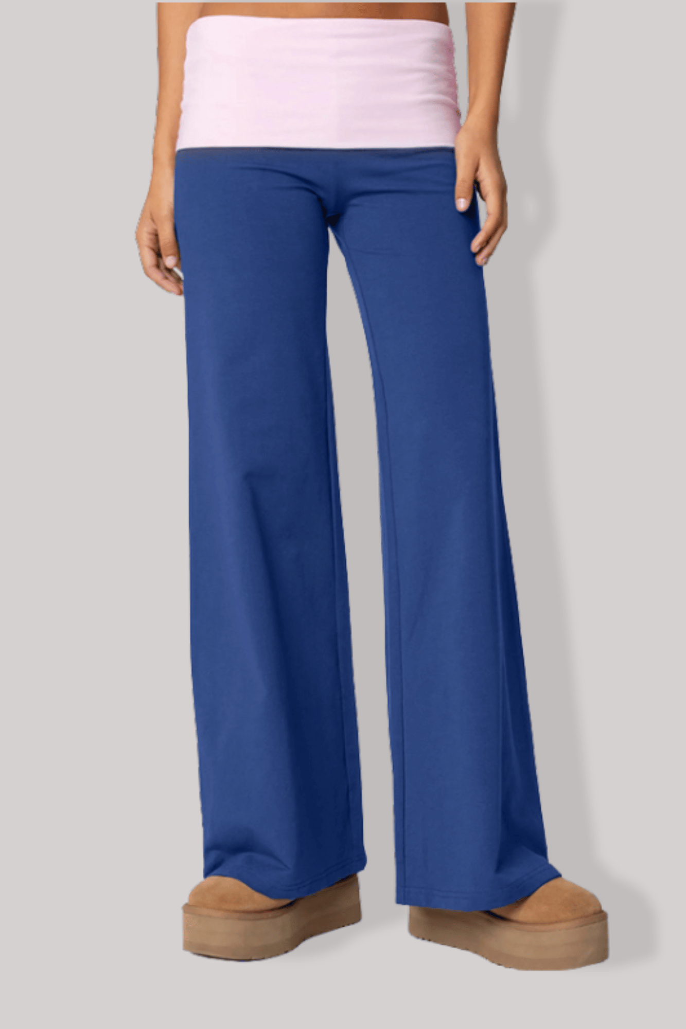 Pantalon Pilates Femme | Wrap Bleu - Rose / S