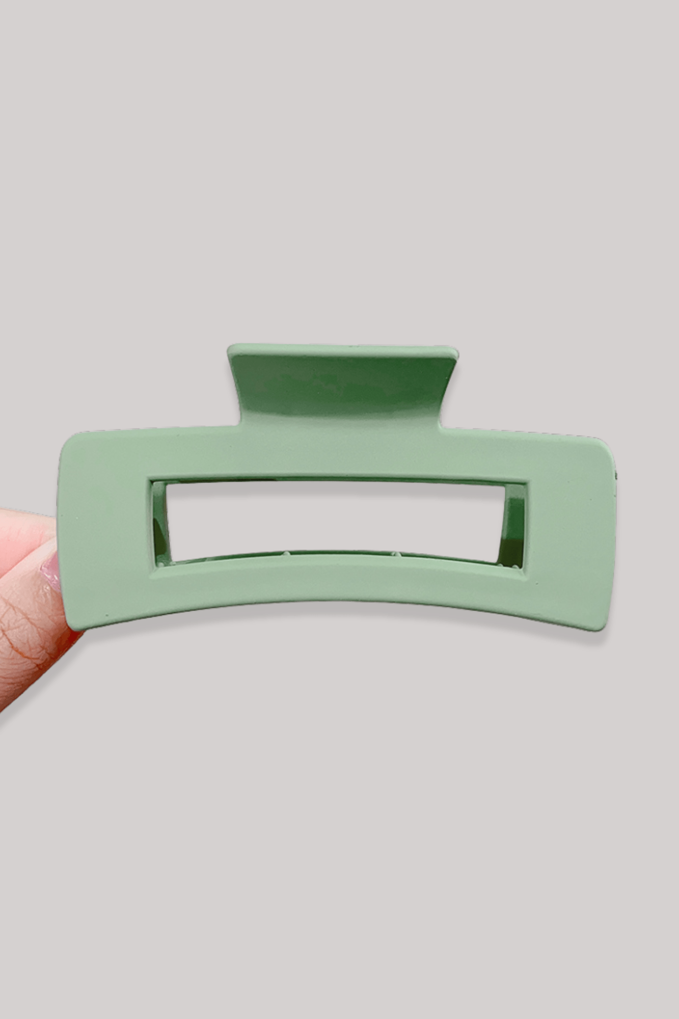 Pince à Cheveux | Rectangulaire 10.5 cm Vert Clair
