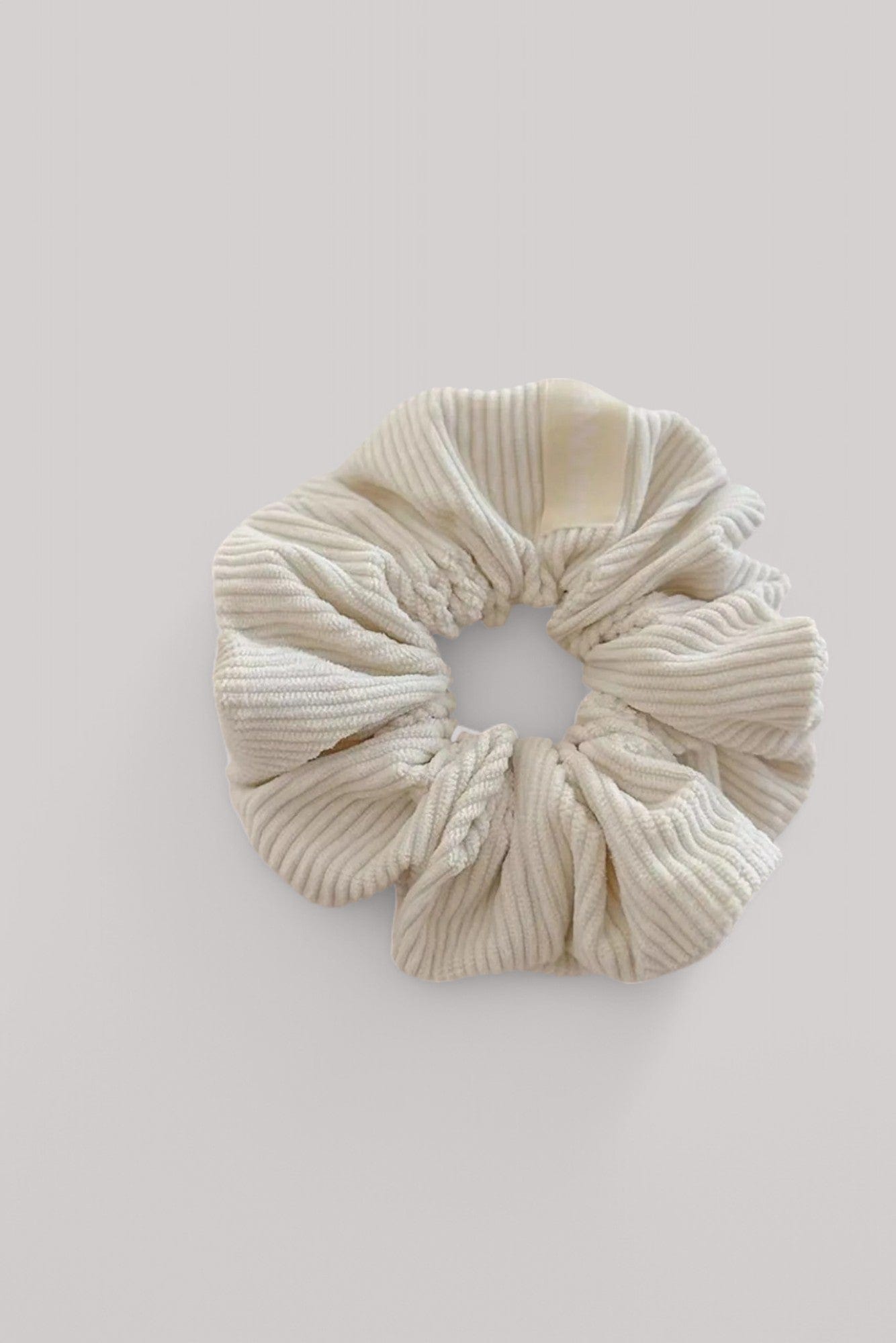 Scrunchie – Velour Côtelé Crème