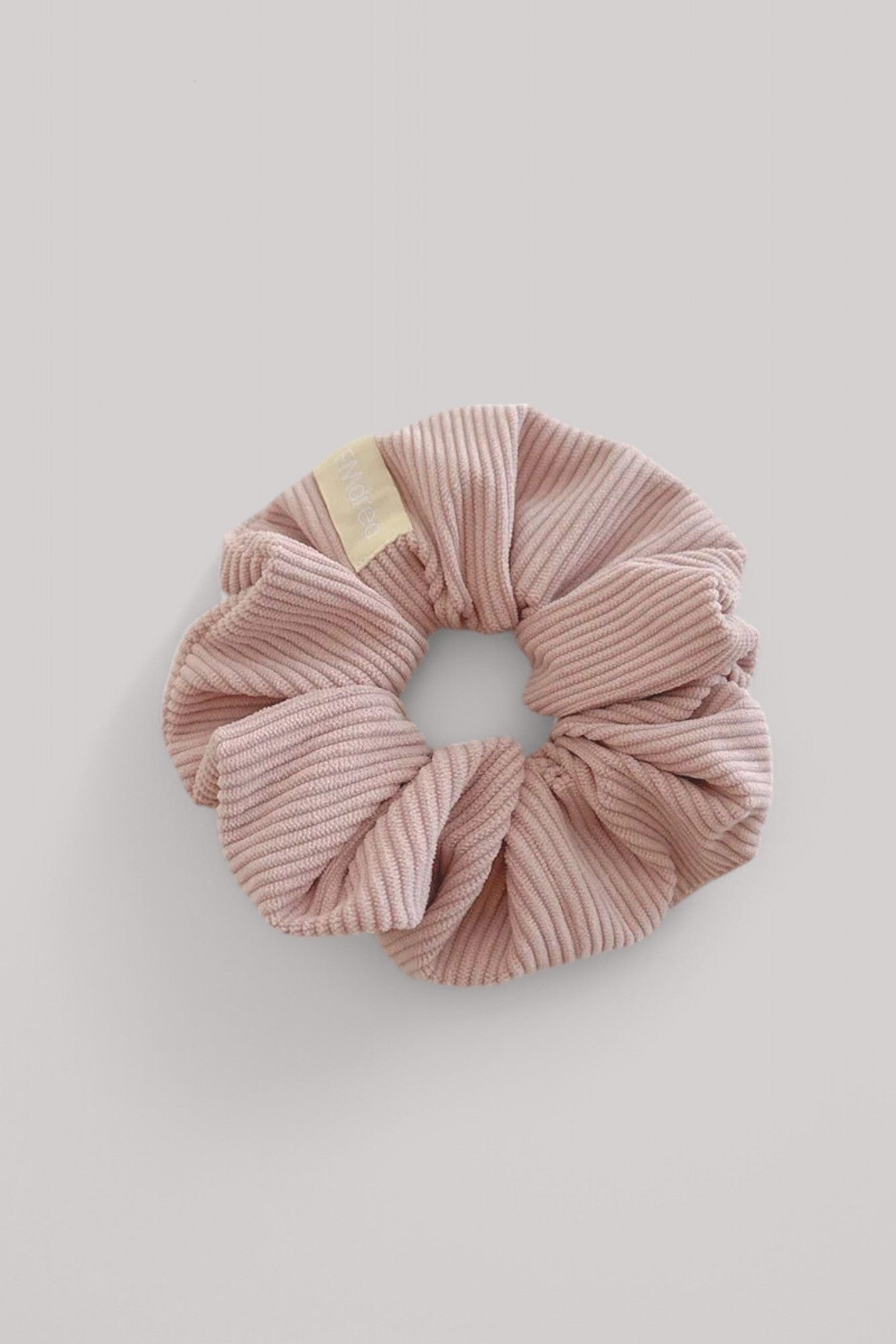 Scrunchie – Velour Côtelé Rose