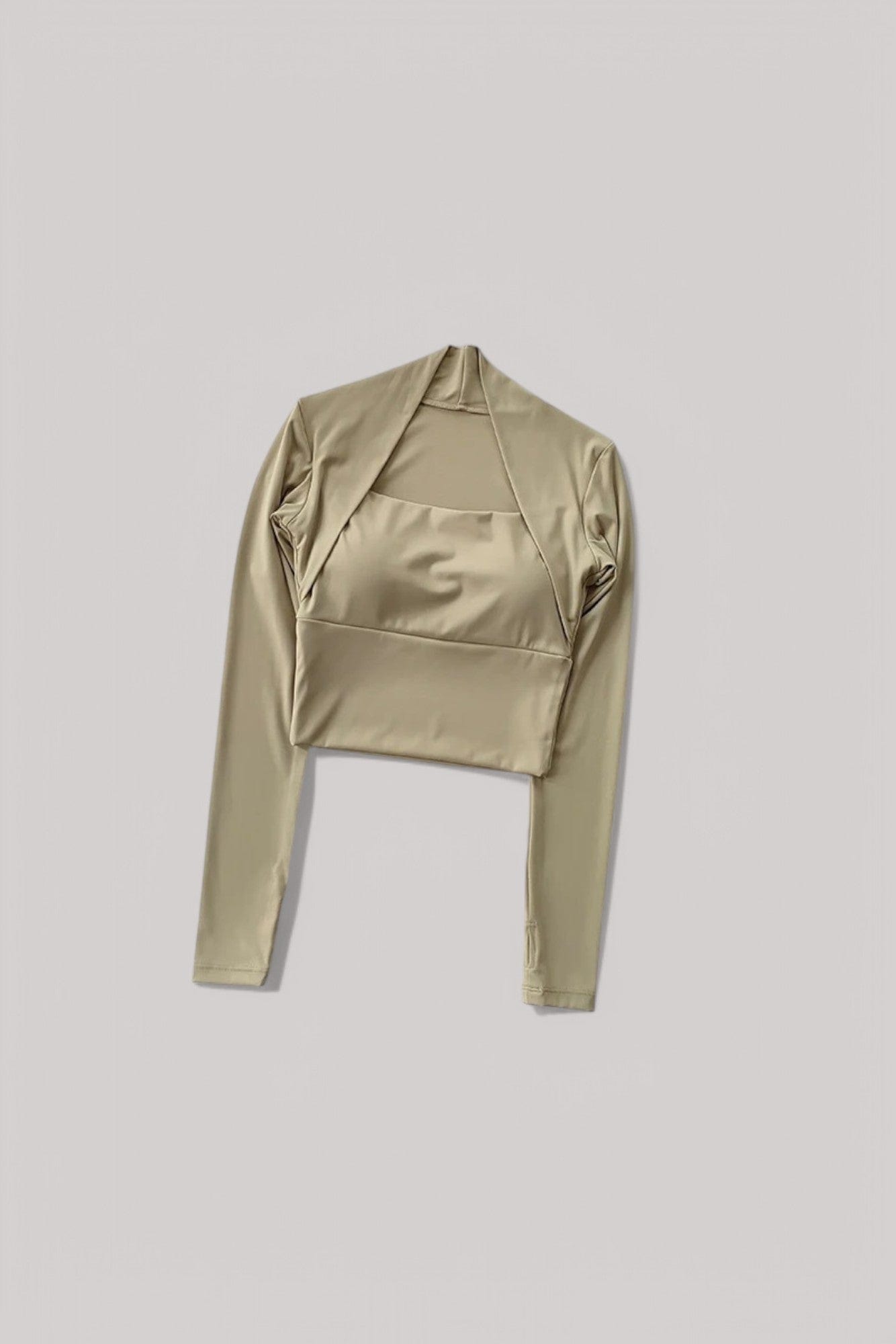 Tee Shirt Pilates Femme - Manches Longues Beige / S