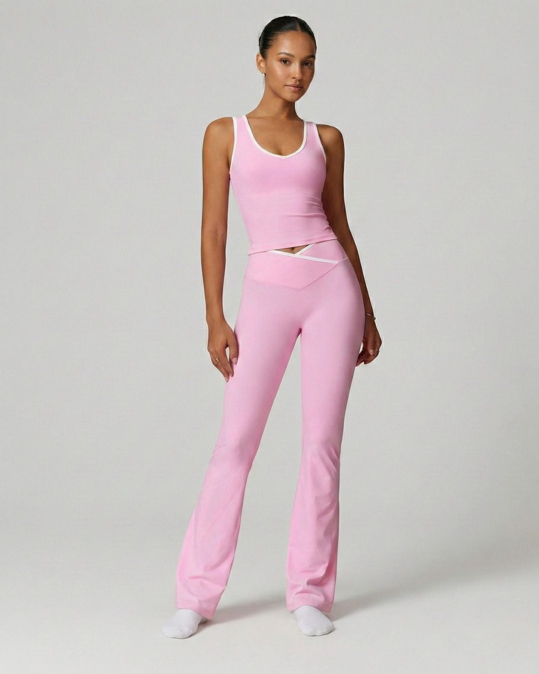 Ensemble sport femme – Legging + Débardeur | Taille Croisée - Taiyoa