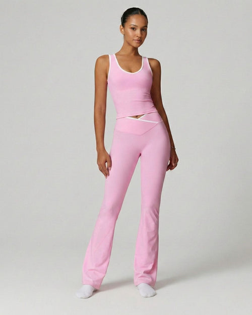 Ensemble sport femme – Legging + Débardeur | Taille Croisée - Taiyoa