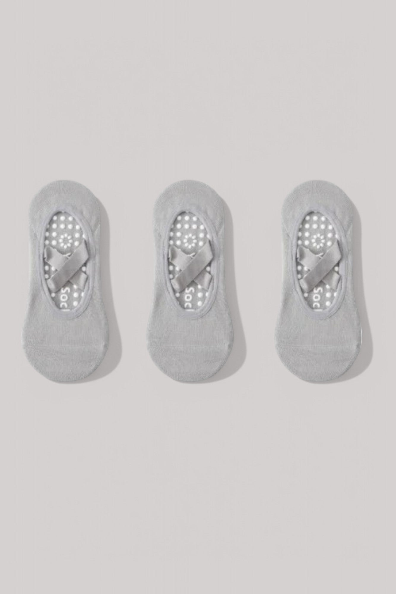 Chaussettes Pilates | Courtes Gris / 35/40