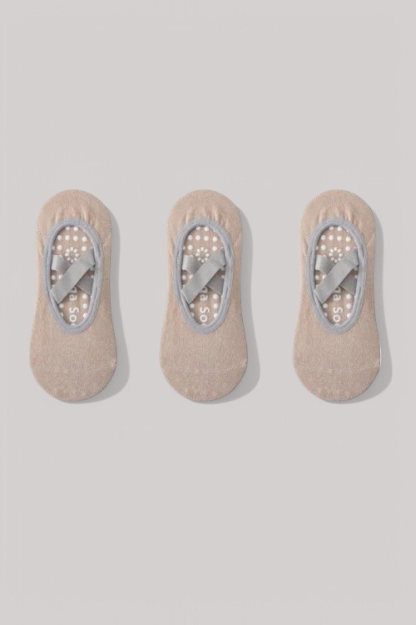 Chaussettes Pilates | Courtes Marron / 35/40