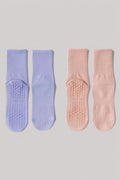 Chaussettes Pilates | Longue Mauve/Saumon