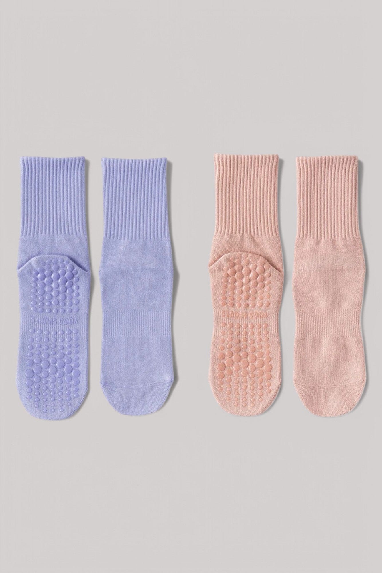Chaussettes Pilates | Longue Mauve/Saumon
