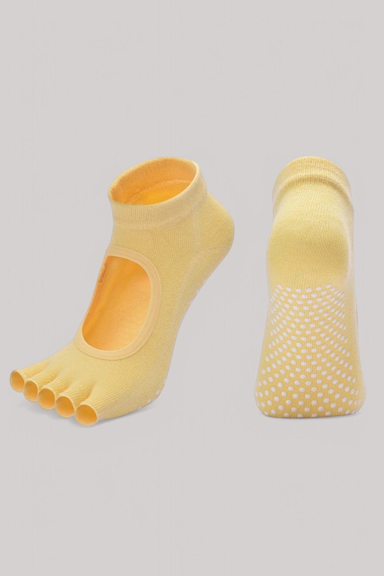 Chaussettes Pilates | Sans Doigts Jaune / 35/40