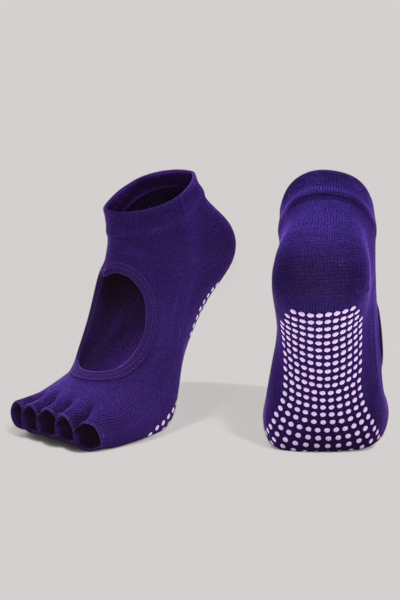 Chaussettes Pilates | Sans Doigts Violet / 35/40