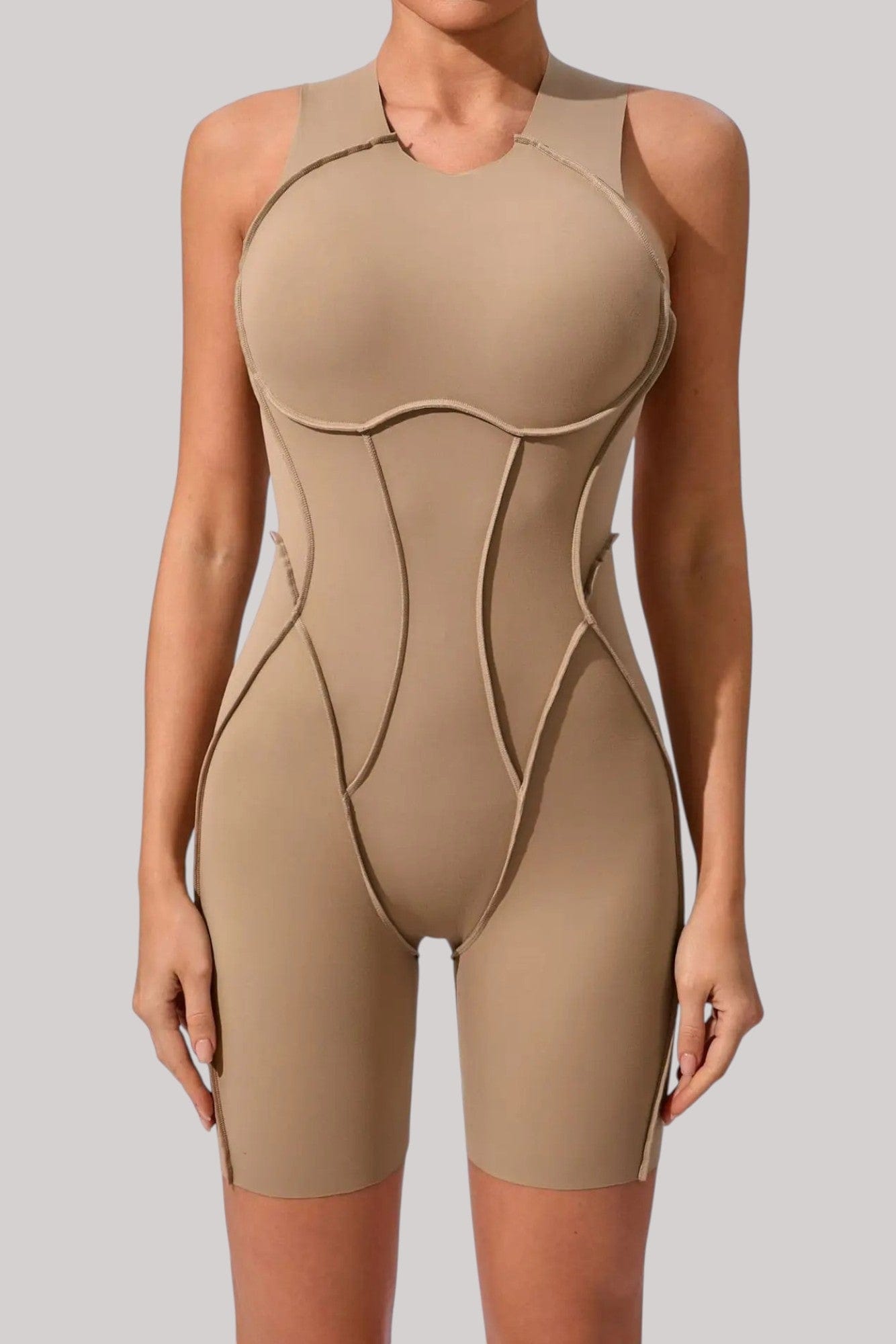 Combinaison Femme Sans manche | Couture Beige / S