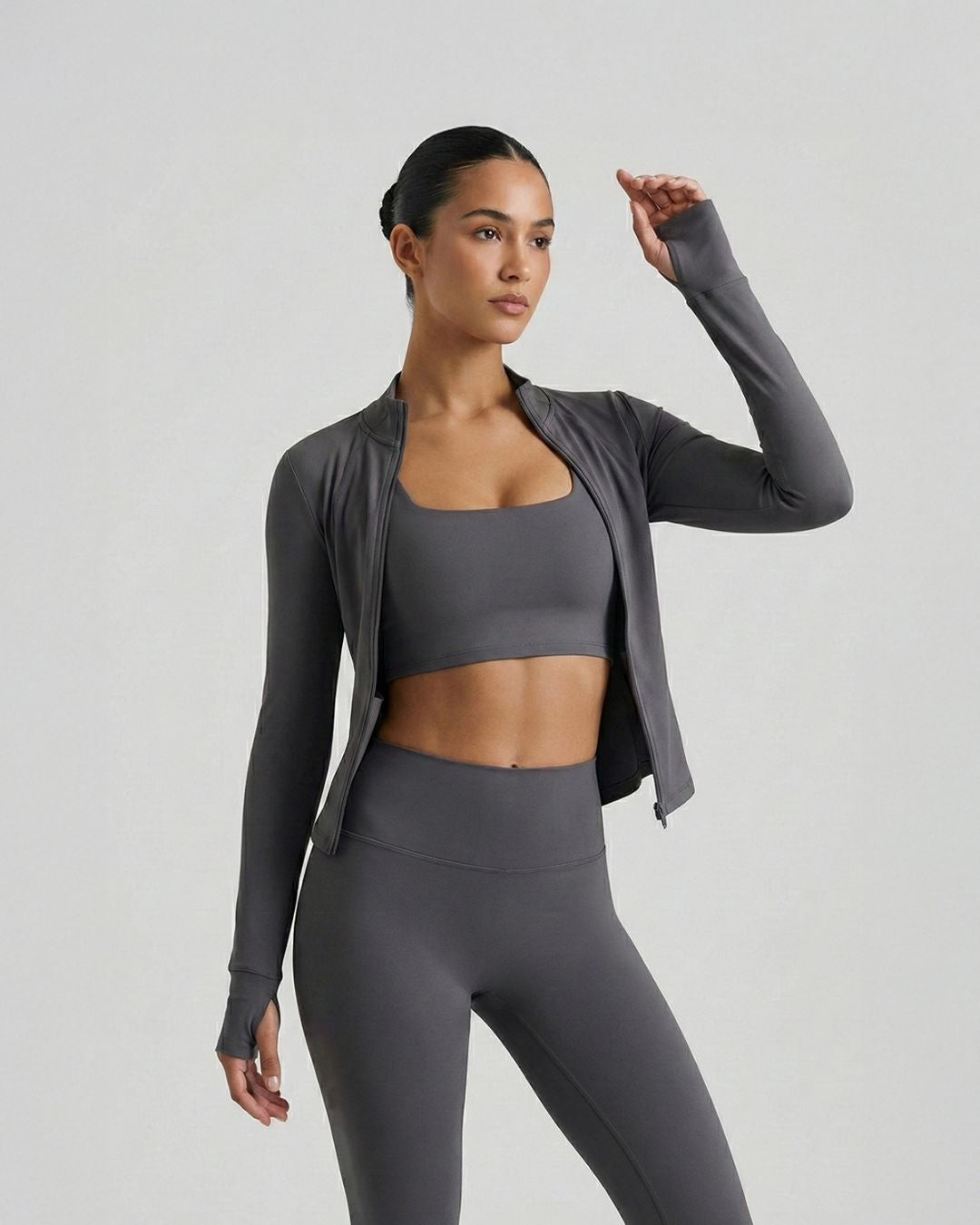 Ensemble Pilates – Legging + Brassière + Veste | Taille Haute - Taiyoa