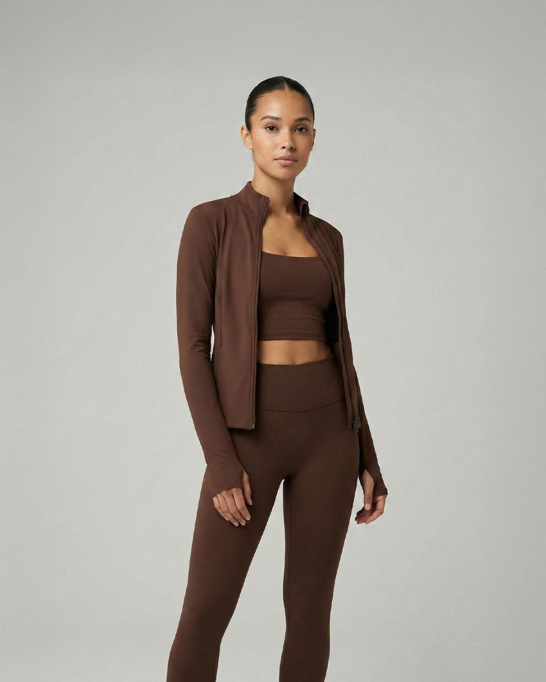 Ensemble Pilates – Legging + Brassière + Veste | Taille Haute - Taiyoa