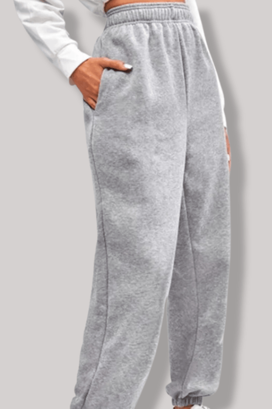 Jogging Femme Taille Haute | Pilates Loundgewear Gris / S