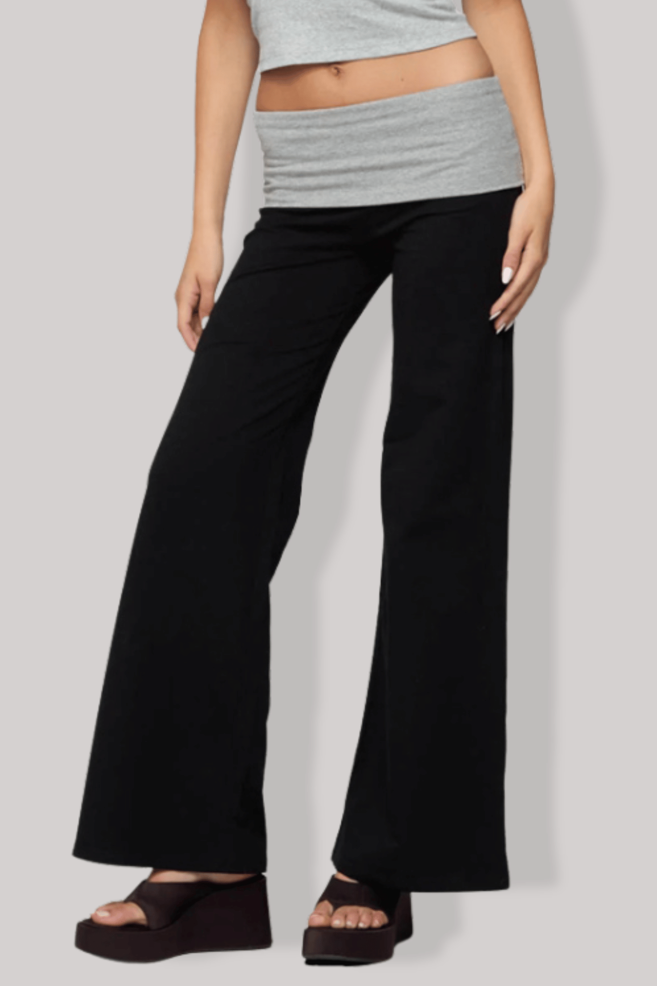 Pantalon Pilates Femme | Wrap Noir - Gris / S