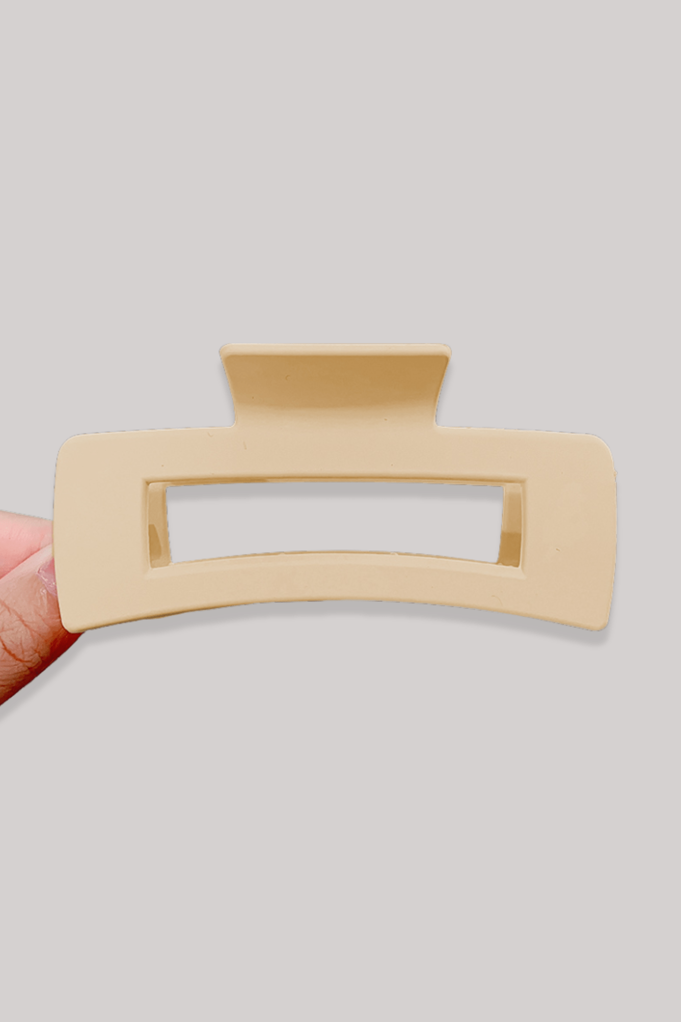 Pince à Cheveux | Rectangulaire 10.5 cm Beige
