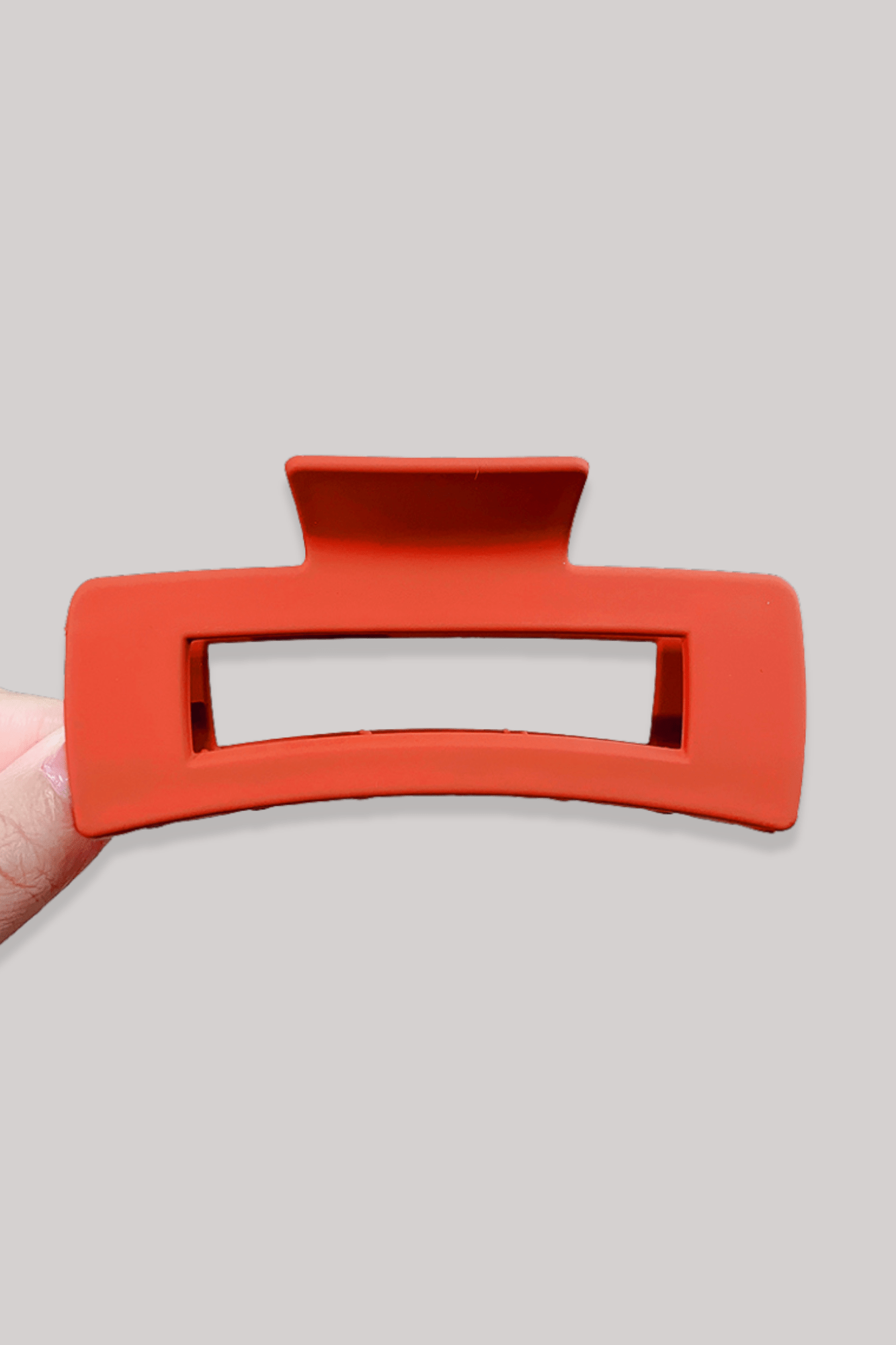 Pince à Cheveux | Rectangulaire 10.5 cm Rouge