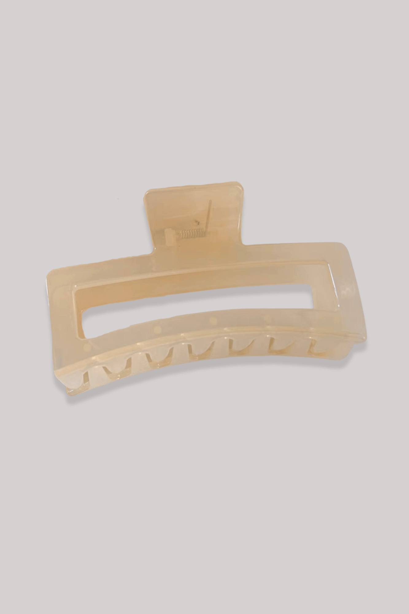 Pince à Cheveux | Rectangulaire 13 cm Marron Transparent 2