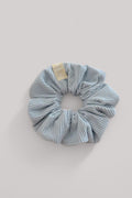 Scrunchie – Velour Côtelé Bleu