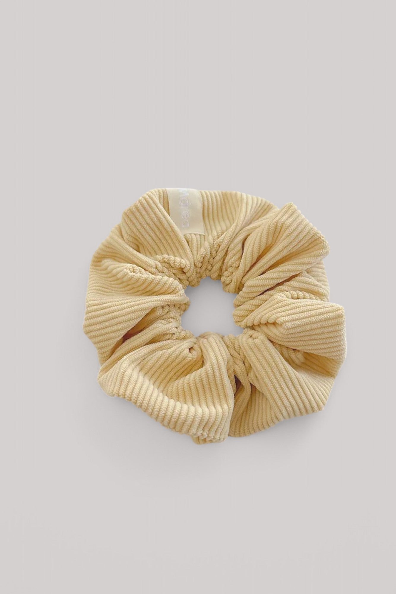 Scrunchie – Velour Côtelé Jaune
